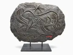 Cheval effrayé par le sang by André Masson, 1953, Epreuve en bronze à patine noire partiellement peinte, sold Sep 2026