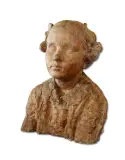 Buste de jeune fille by Lucien Brasseur, Epreuve en platre patiné façon terre cuite, sold Sep 2026