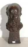 Portrait présumé de Verlaine by Auguste de Niederhäusern Dit Rodo, Bronze a patine chocolat signé Le socle en bas-relief Fonte Cire Perdue Valsuani, sold Sep 2026