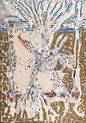 Sans titre by Jean Paul Riopelle, mixed media on serigraph on canvas, sold Sep 2025