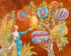 The Tree by Gary Peter Slipper, 1970, oil on board, sold Sep 2025
