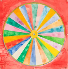 Circle Divided into 28 Equal Sections by Greg Curnoe, watercolour and graphite on paper, sold Sep 2025
