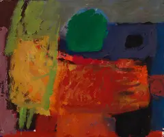 Flux by Betty Goodwin, 1964, oil on board, sold Sep 2025