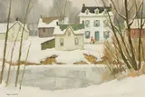 Riverside Village by Tom Keith Roberts, oil on board, sold Sep 2025