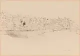 Cornwall by Molly Joan Lamb Bobak, 1957, graphite on paper, sold Aug 2025