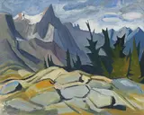 Jasper Highway by Henry George Glyde, 1965, oil on canvas board, sold Aug 2025