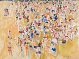 A Souvenir of PEI by Molly Joan Lamb Bobak, 1982, oil on board, sold Jul 2025
