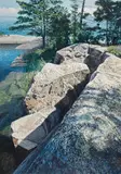 Rock Solid, Georgian Bay by Ronald William Bolt, 2012, oil on canvas, sold Jul 2025