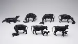 Birthing Sequence by Joseph Hector Yvon Fafard, 1992, bronze sculptures, sold Jul 2025