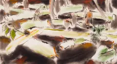 Peeling Pulpwood by David Brown Milne, watercolour on paper, sold Jul 2025