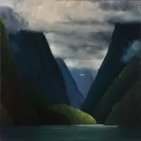 Tight Squeeze by Ross Penhall, 2018, oil on canvas, sold Jul 2025