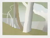 Edge of a Dark Forest by Toni Onley, silkscreen on paper, sold Jul 2025