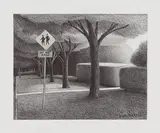 Do Not Pass by Ross Penhall, 1999, graphite on paper, sold Jul 2025