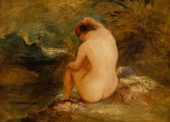 Nude Figure by William Etty, oil on paper on canvas, sold Jul 2025
