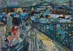 The East River by Pegi Nicol MacLeod, oil on board, sold Jul 2025