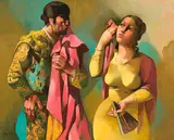 Seduction by Ruiz Pipo, oil on canvas, sold Jul 2025