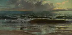 Message from the Sea by Charles Stuart, 1893, oil on canvas, sold Jul 2025