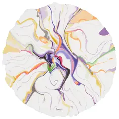 Morning Air (Drum) by Alex Janvier, watercolour on paper, sold Jul 2025