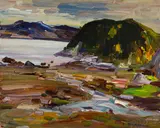 Paysage by René Jean Richard, oil on board, sold Jul 2025