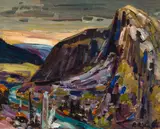 Untitled by René Jean Richard, oil on board, sold Jul 2025