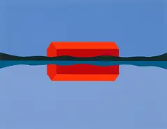 Red Barn Reflected by Charles Pachter, 1999, giclee print, sold Jun 2025