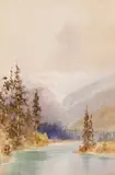 River in the Rockies by Frederic Marlett Bell-Smith, watercolour on paper on card, sold Jun 2025