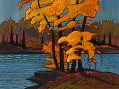 Golden Aspen by Nicholas J. Bott, 1988, oil on board, sold Jun 2025