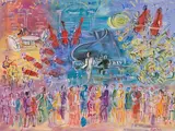 Scène de cirque by Jean Dufy, gouache on paper, sold Jun 2025