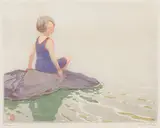 Summer by Walter J. Phillips, 1925, colour woodcut on paper, sold Jun 2025