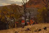 Laurentians by Lawren Harris, oil on board, sold May 2025
