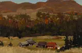 In the Laurentians by Lawren Harris, oil on board, sold May 2025