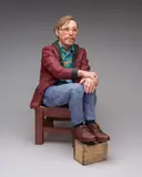 Dave by Joseph Hector Yvon Fafard, 1978, glazed ceramic sculpture with acrylic paint, sold May 2025