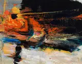 Perce-Voir by Marcelle Ferron, oil on canvas board, sold May 2025