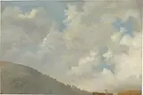Wolkenstudie by Deutsch, um 1860, Öl auf Leinwand auf Pappe, sold Jun 2023