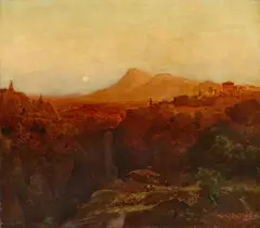 Abendhimmel im Sabinergebirge by Valentin Ruths, Öl auf Leinwand, sold Jun 2022