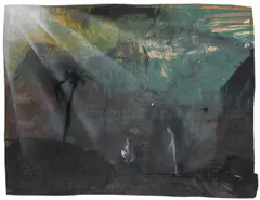 Berglandschaft 2 by Thomas Lange, 1989, Gouache auf Papier, sold Dec 2018