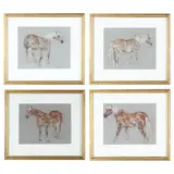 Four Framed Horse Studies by Leslie Charlotte Benenson, Each a pastel and pencil on paper, sold Sep 2026