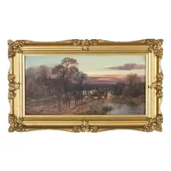 End of the Day by Charles W. Oswald, Oil on canvas, sold Sep 2026