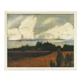 Landscape with Cypress Trees by Hal Dickerson, Oil on canvas, sold Sep 2026