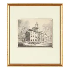 Waite Hall, Wake Forest College, North Carolina by Louis Orr, Etching, sold Sep 2026