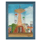 Parachute Jump at Coney Island by Vestie Davis, Oil on canvas board, sold Sep 2026