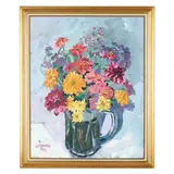 Still Life with Flowers by Stephen Moore, Oil on canvas, sold Sep 2026