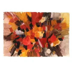 Large Abstract Composition by Johanna Haas, Acrylic and watercolor on paper, sold Sep 2026