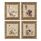 Set of Four Framed Abstract Paintings by Ly Argeytiyz, Ink wash and varnish on paper (laid on canvas), sold Sep 2026