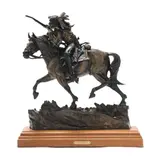 Two Faces Have I by Vic Payne, Patinated bronze, sold Sep 2026