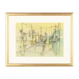 Split Yellow by Joe H. Cox, Watercolor on paper, sold Sep 2026