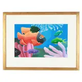 Tropical Fish by Ivey Hayes, Gouache on paper, sold Sep 2026