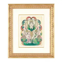 Untitled (angel crowned by angels and eyes) by Minnie Evans, Ink, sold Sep 2026