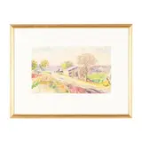 Farm Scene by Sarah Blakeslee, Watercolor on paper, sold Sep 2026