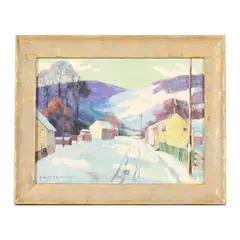 Little Main Street by Robert Pearson Lawrence, Oil on canvas board, sold Sep 2026